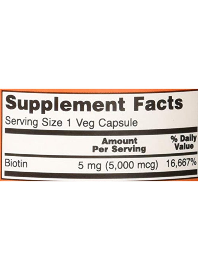 Now Foods Biotin 5000 Mcg 120 Veg Capsules - Image 4