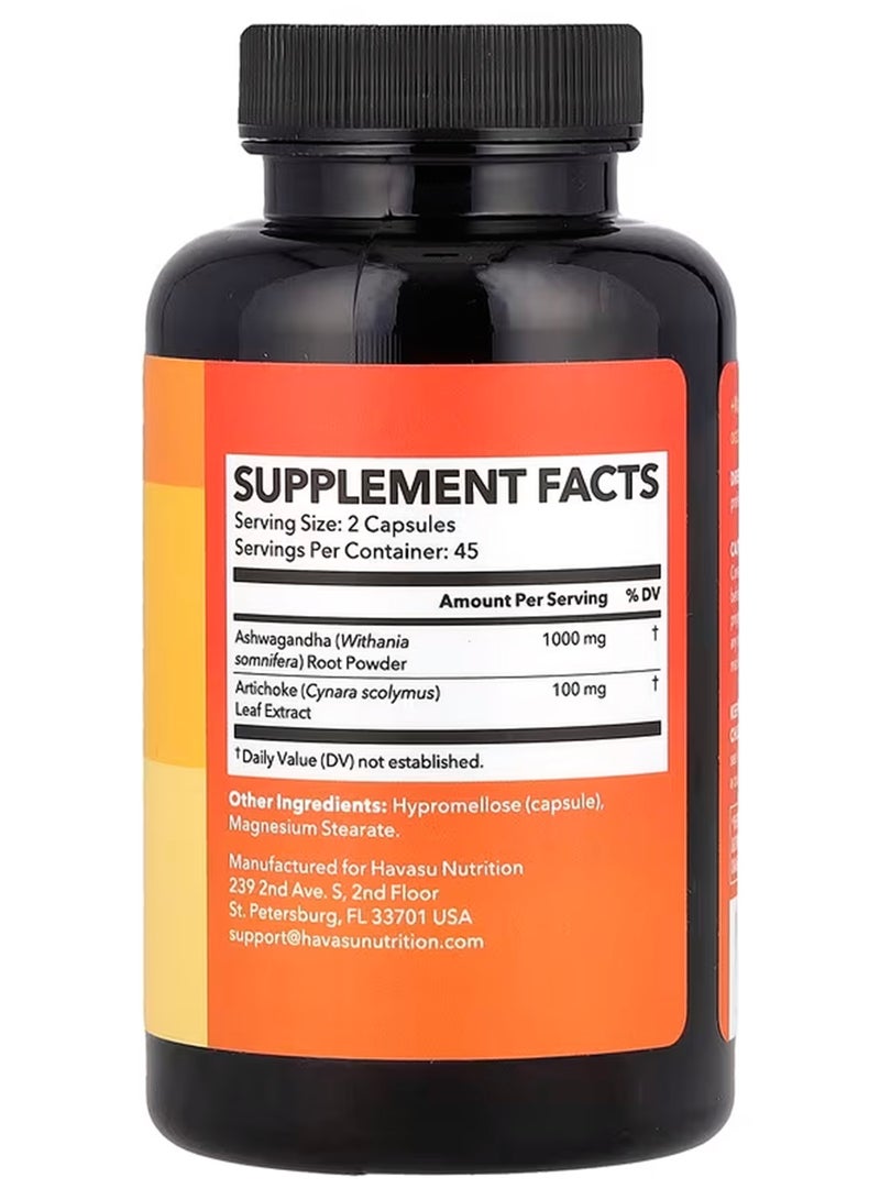Havasu Nutrition - Ashwagandha Dietary Supplement - 90 Capsule - Image 1