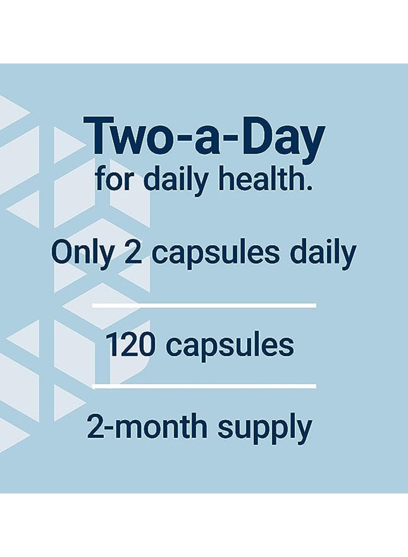 لايف إكستنشن مكمل غذائي متعدد الفيتامينات والمعادن مرتين يوميًا - 120 كبسولة - Image 3