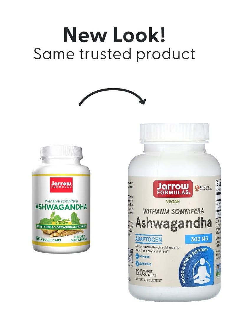 jarrow formulas Ashwagandha Dietary Supplement - 120 Veggie Caps  - Image 1