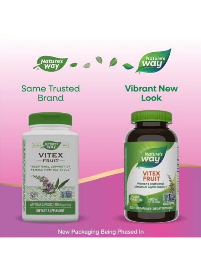 Nature's Way Vitex Fruit 400 Mg 320 Vegan Capsules Packaging May Vary - Image 2