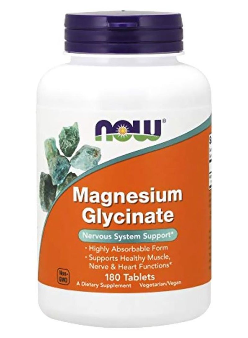 Now Foods Magnesium Glycinate Dietary Supplement 180 Tablets