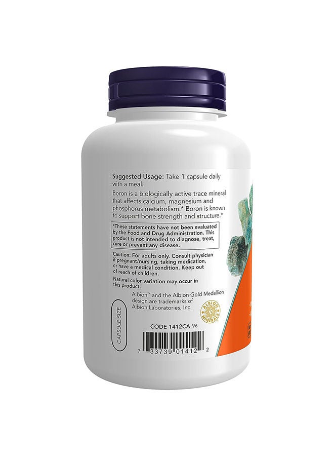 Now Foods Boron Dietary Supplement 3mg - 250 Capsules - Image 3
