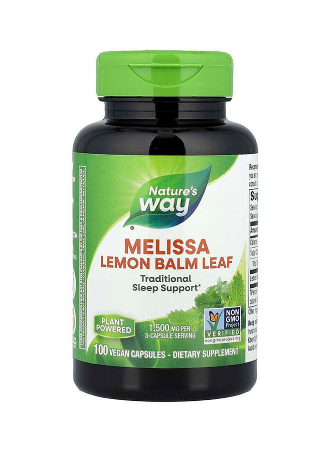 Nature's Way, Melissa Lemon Balm Leaf, 100 Vegan Capsules (500 mg per Capsule) - Image 1