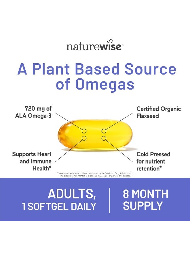 NatureWise Flaxseed Oil, 240 Softgels - Image 3