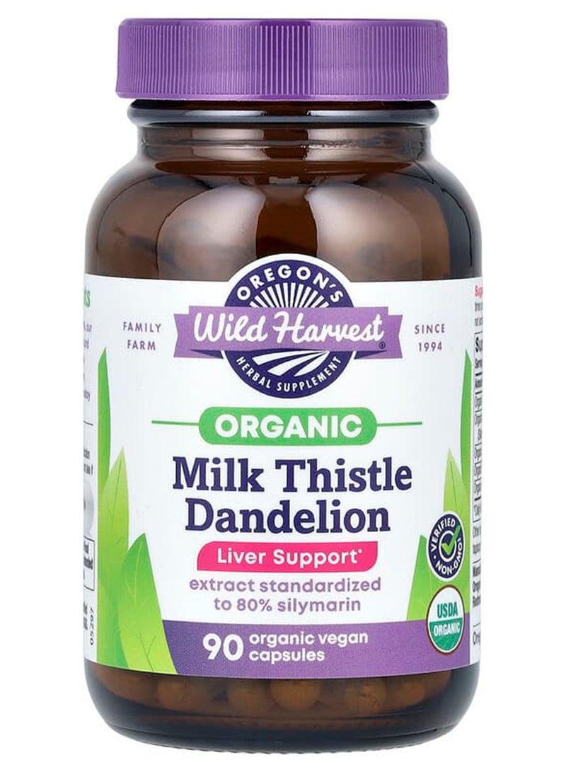 Oregon's Wild Harvest Wild Harvest Milk Thistle Dandelion Supplement - 90 Capsules  - Image 1