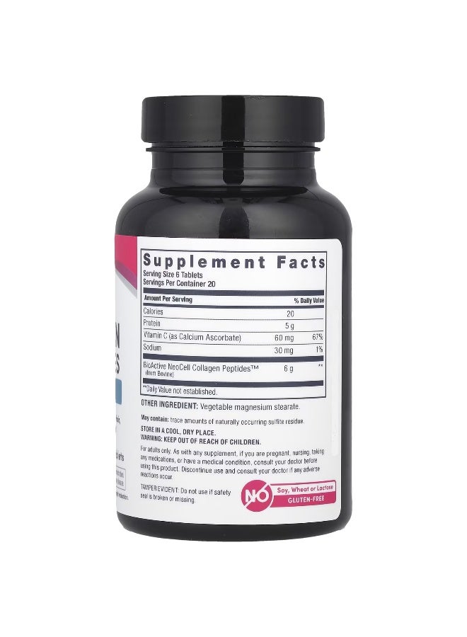 NEOCELL Grassfed Collagen Peptides + Vitamin C, 120 Tablets - Image 2