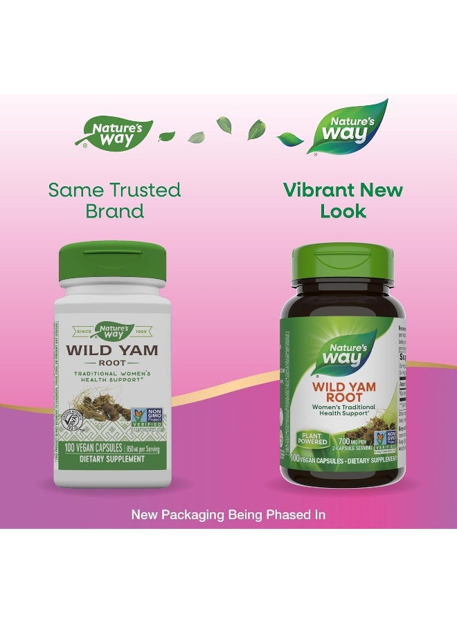 Nature's Way Wild Yam Root Dietary Supplement 100 Capsules  - Image 2
