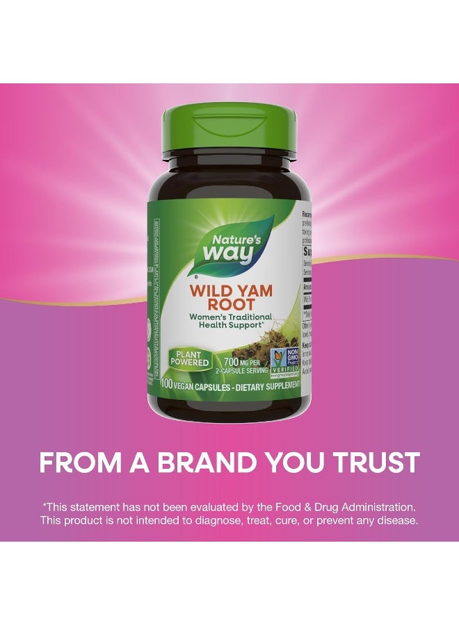 Nature's Way Wild Yam Root Dietary Supplement 100 Capsules  - Image 4