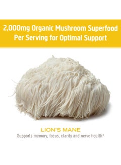 Om Organic Mushroom Nutrition OM MUSHROOM LION'S MANE MUSHROOM SUPERFOOD 90VCAPS  - Image 4