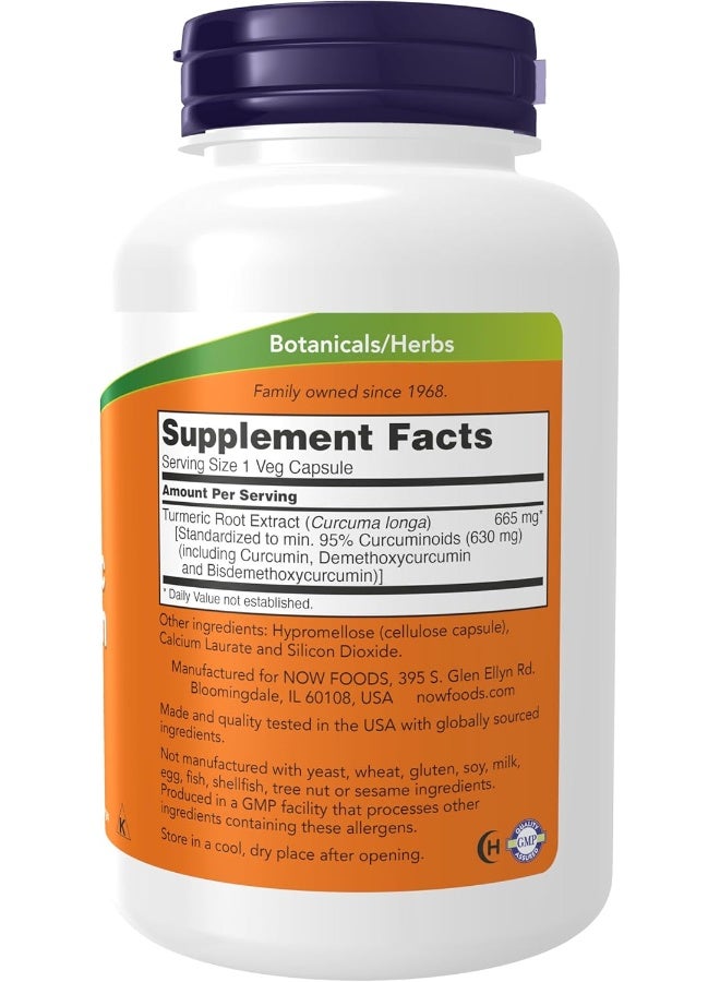 Now Foods - (Pack of 2)Turmeric Curcumin, Herbal Supplement, 2x120 Veg Capsules Packaging May Vary - Image 1