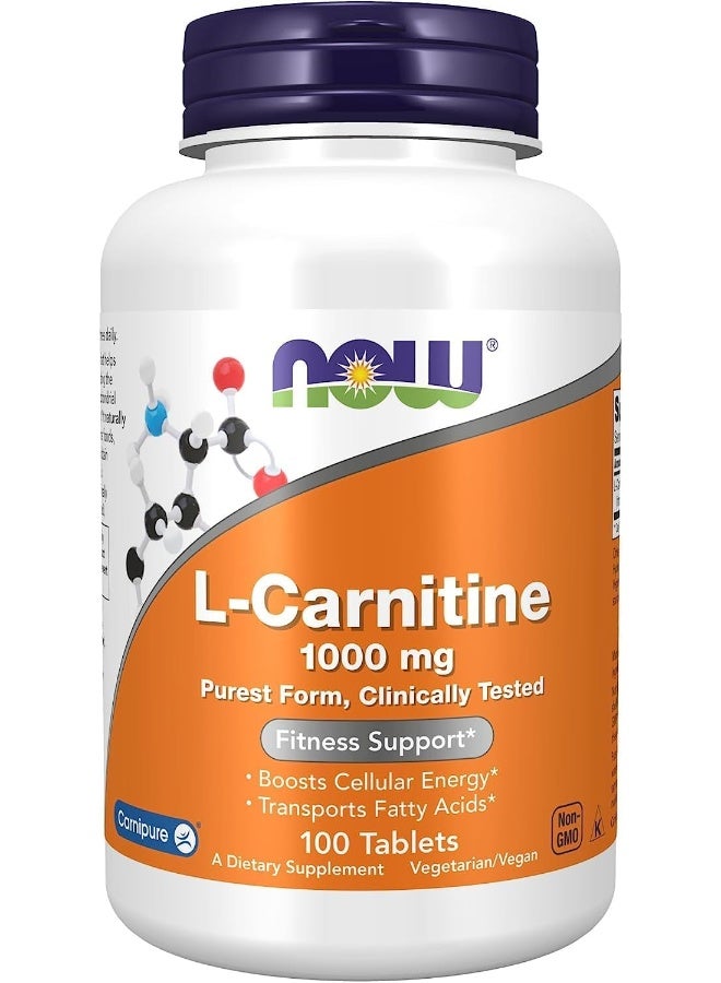 Now Foods L-Carnitine 1000 Mg - 100 Tablets Packaging May Vary  - Image 1