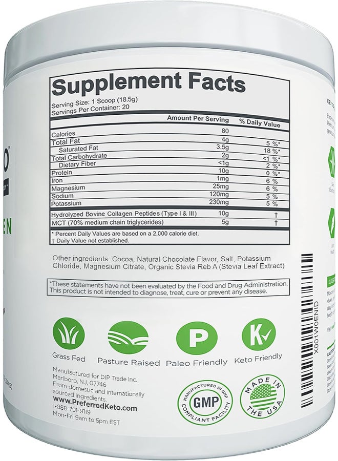 Preferred Elements Keto Collagen Dietary Supplement - Chocolate - Image 2