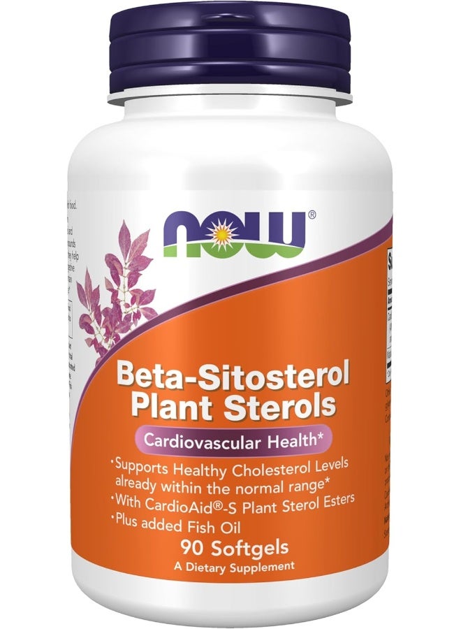 Now Foods Beta Sitosterol Plant Sterols 90 Softgels Packaging May Vary - Image 1