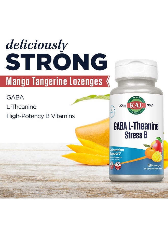 كال مكمل غذائي ستريس بي بحمض الجاما والثيانين وبخلاصة المانجو واليوسفي - 100 قرص مصّ - Image 4