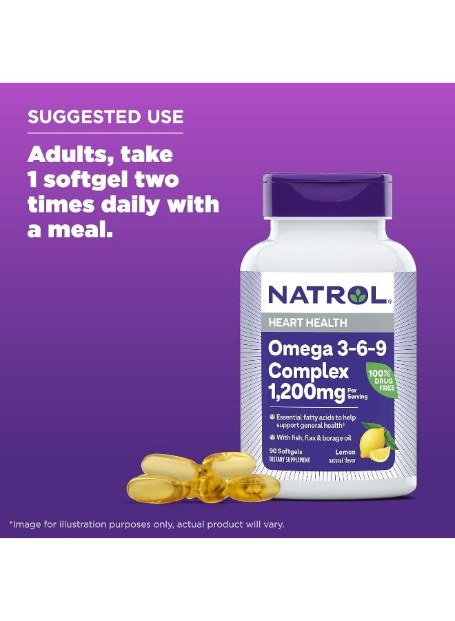 NATROL - Omega 3-6-9 Complex Dietary Supplement - 90 Softgels - Image 1