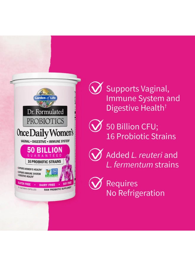 جاردن أوف لايف قام الدكتور بصياغة البروبيوتيك مرة واحدة يوميًا للنساء 50 مليار 30 كبسولة نباتية - Image 4