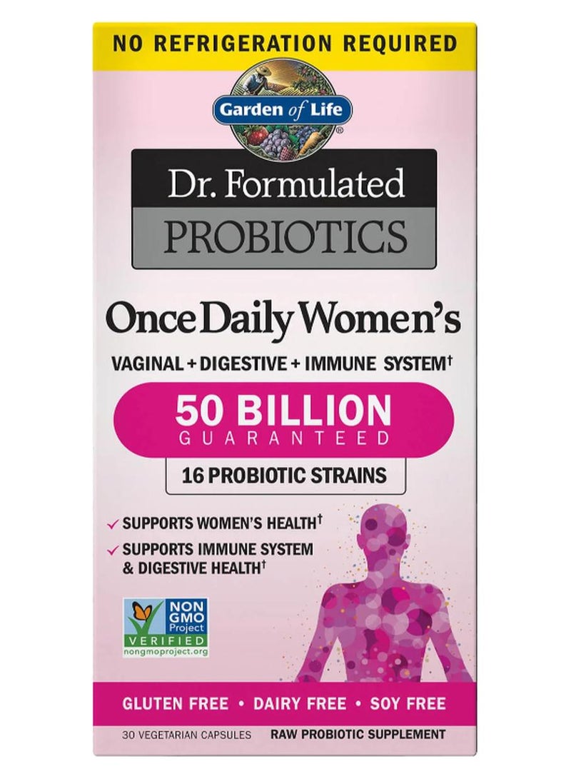 جاردن أوف لايف قام الدكتور بصياغة البروبيوتيك مرة واحدة يوميًا للنساء 50 مليار 30 كبسولة نباتية - Image 1