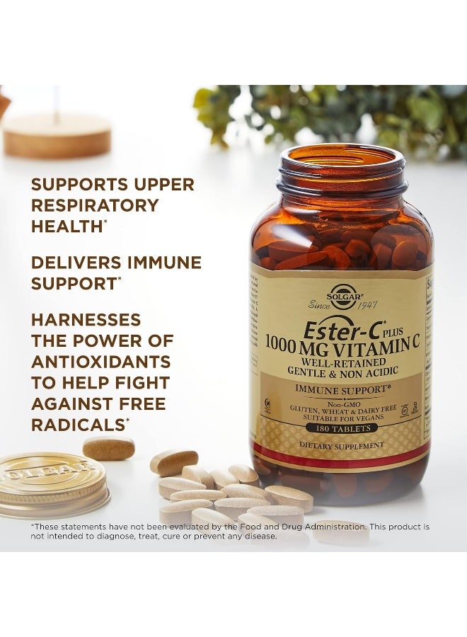 Solgar Ester-C Plus, Vitamin C, 1000 mg - 180 Tablets - Image 4
