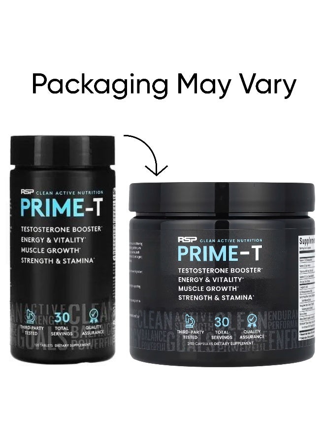 RSP Nutrition Prime-T Muscle Growth 240 Capsules Packaging May Vary  - Image 2