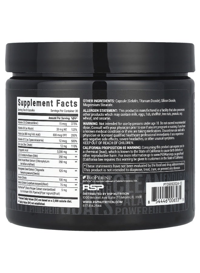 RSP Nutrition Prime-T Muscle Growth 240 Capsules Packaging May Vary  - Image 3