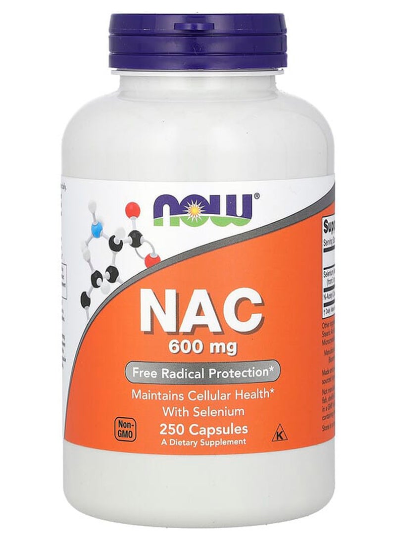 Now Foods NAC Free Radical Protection* 250 Capsules - Image 1