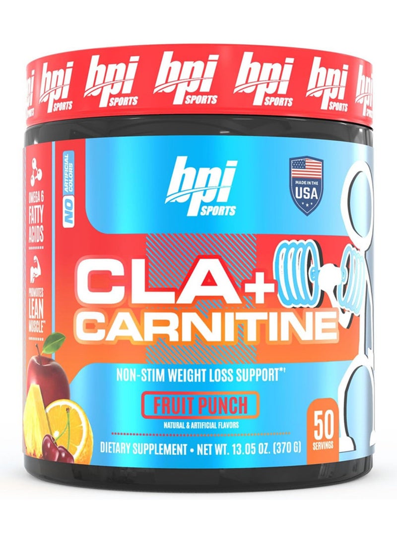 BPI SPORTS Cla+ Carnitine, Weight Loss Support, Fruit Punch, 350 grams, 50 servings  - Image 1