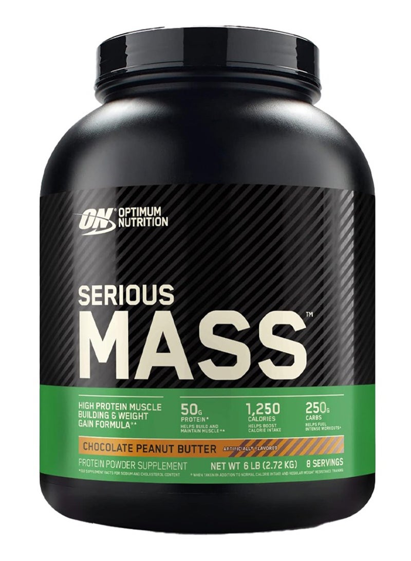 أوبتيموم نيوتريشن بروتين سيرياس ماس - نكهة زبدة الفول السوداني بالشوكولاتة - 2.72 كجم - Image 1