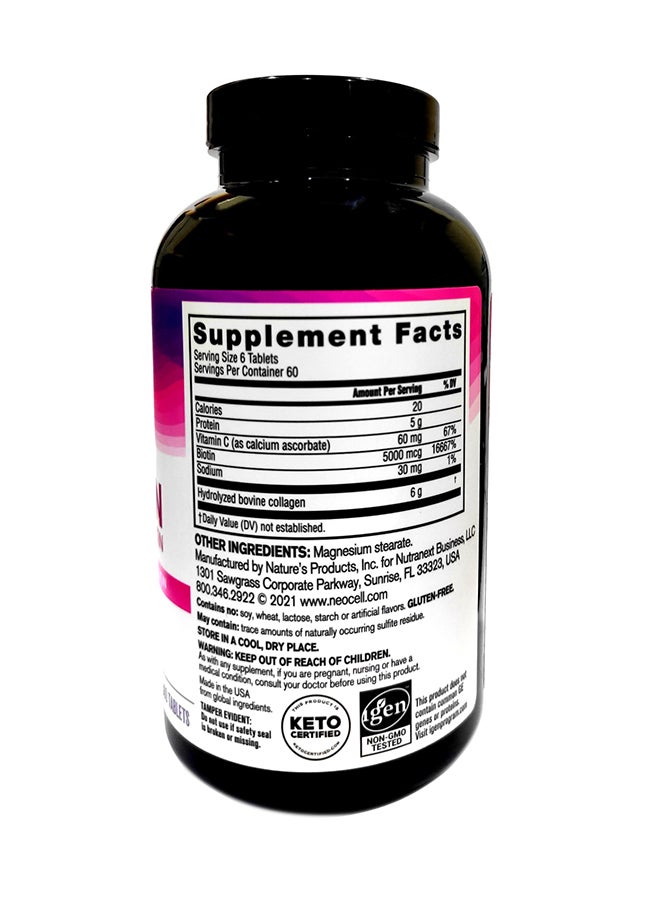 NEOCELL Super Collagen + Vitamin C & Biotin, 360 Tablets - Image 2