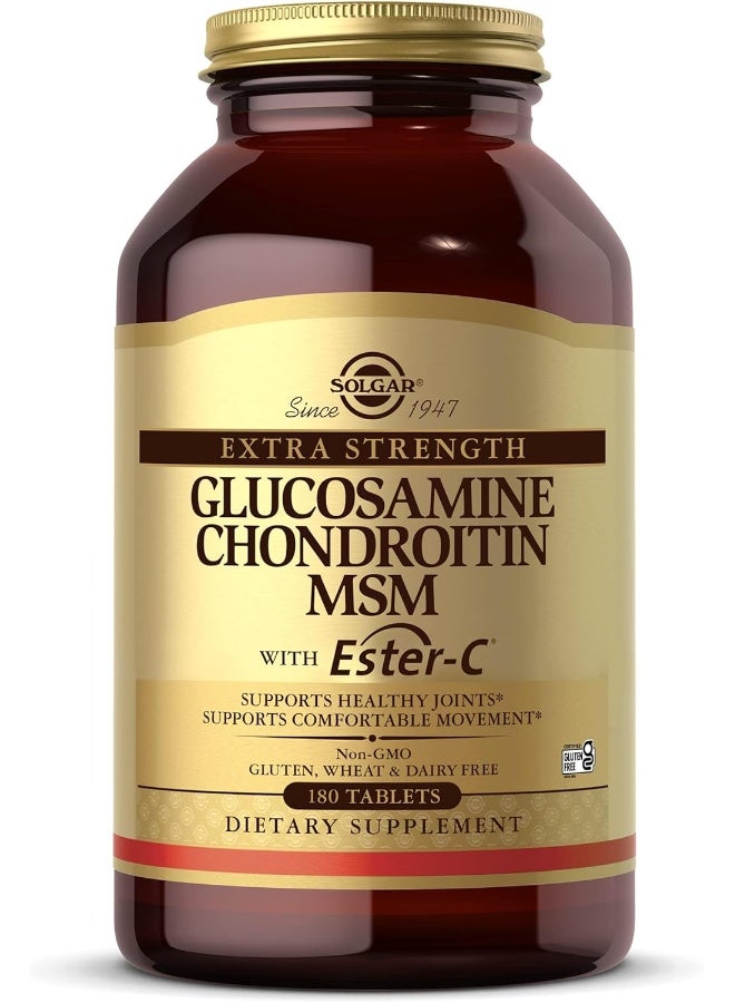 Solgar - Glucosamine Chondroitin MSM with Ester-C, 180 Tablets - Image 1