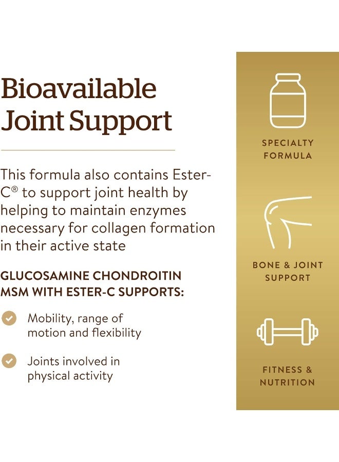 Solgar - Glucosamine Chondroitin MSM with Ester-C, 180 Tablets - Image 1