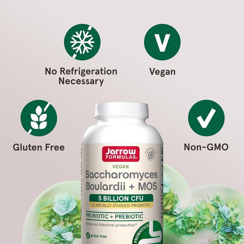 jarrow formulas Pack Of 3 Saccharomyces Boulardii + MOS Probiotic Supplement - 90 Capsules - Image 3