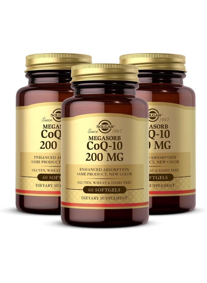 Solgar Megasorb Coq 10 Dietary Supplement 200 Mg 60 Softgels - Image 1
