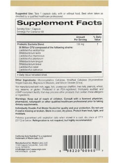 California Gold Nutrition LactoBifÂ® 30 Probiotics, 30 Billion CFU, 60 Veggie Capsule  - Image 3