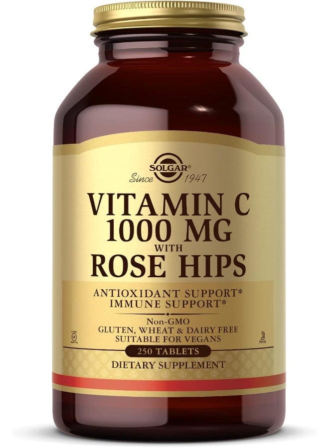 Solgar Dietary Supplement Vitamin C 1000Mg With Rose Hips 250 Tablet - Image 1