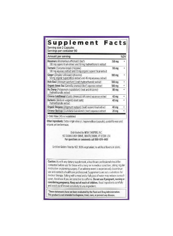 New Chapter Zyflamend Whole Body Dietary Supplement- 180 Vegetarian Capsules - Image 2