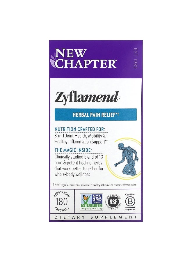 New Chapter Zyflamend Whole Body Dietary Supplement- 180 Vegetarian Capsules - Image 1
