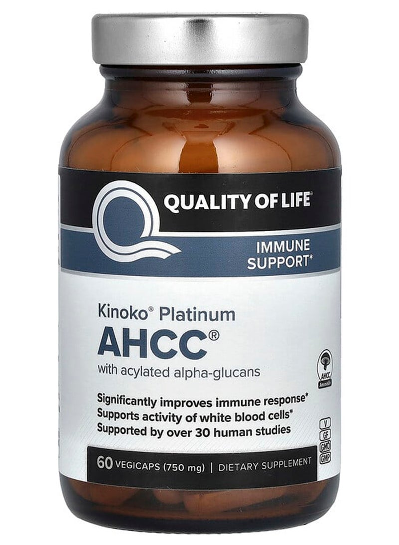 كوالتي أوف لايف - مكمل غذائي AHCC لدعم المناعة - 60 كبسولة نباتية - Image 1