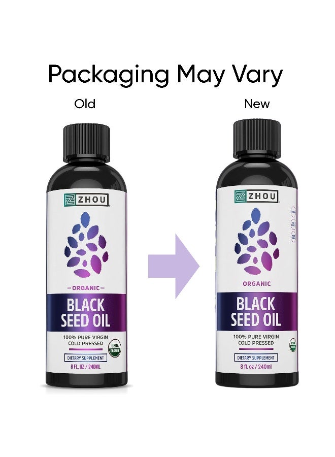 Zhou Nutrition Organic Black Seed Oil, 8 fl. oz Packaging May Vary  - Image 2