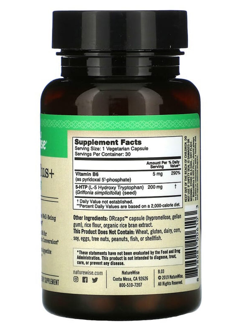 نايتشور وايز عبوة مكمل غذائي 5-HTP بلس+ تحتوي على 30 كبسولة - Image 2