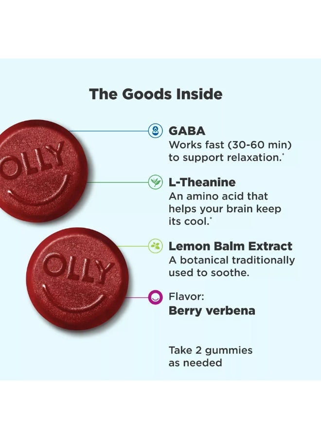 OLLY Goodbye Stress Berry Verbena 42 Gummies - Image 4