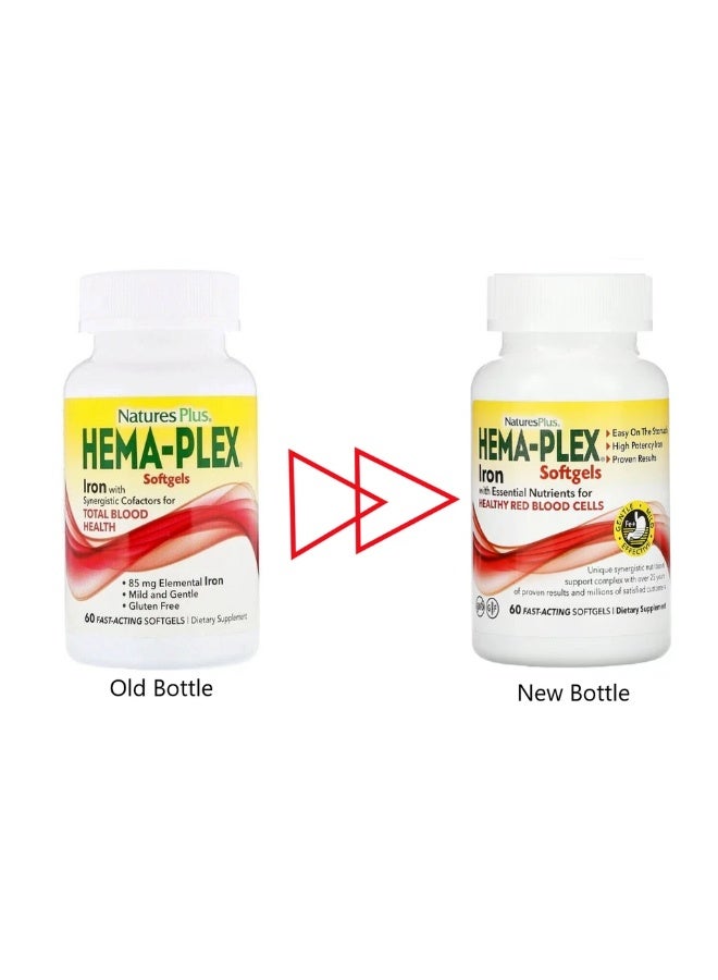 Nature's Plus Hema-Plex Dietary Supplement- 60 Softgels Packaging May Vary Pack Of 3 - Image 4