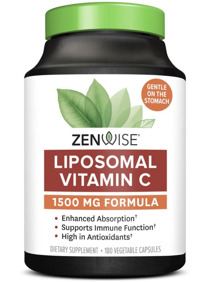 Zenwise Health - Liposomal Vitamin C, 180 Vegetable Capsules Packaging May Vary - Image 1