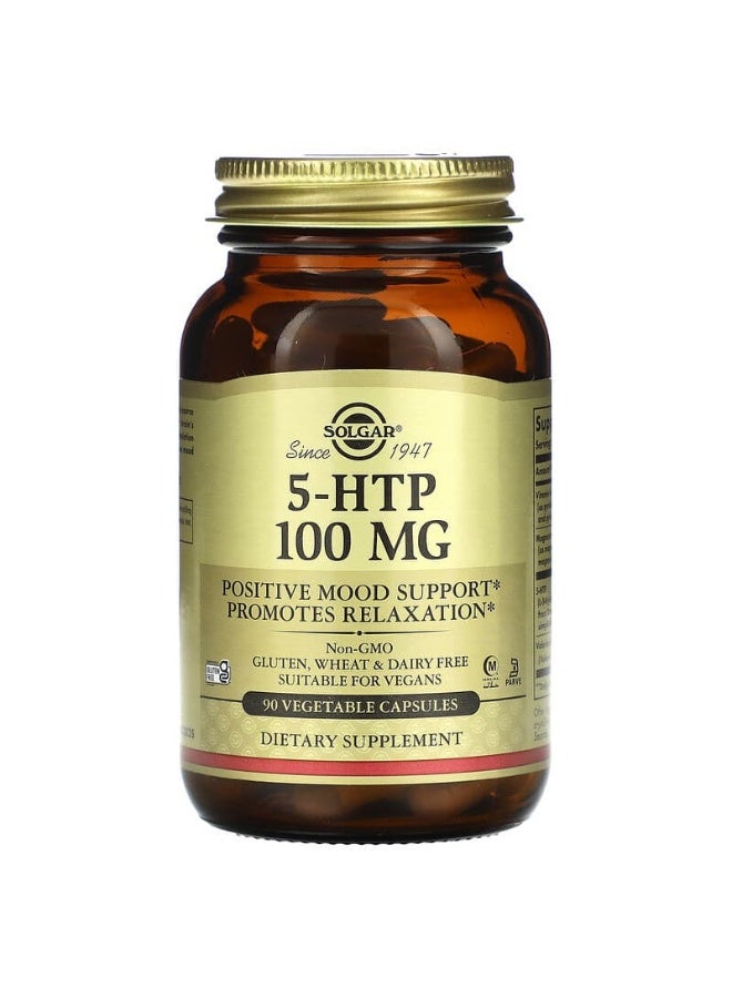 Solgar - 5-HTP, 100 mg, 90 Vegetable Capsules - Image 1
