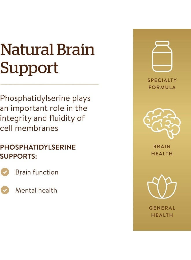 Solgar Phosphatidyl-Serine 200 mg, 60 Softgels - Image 3