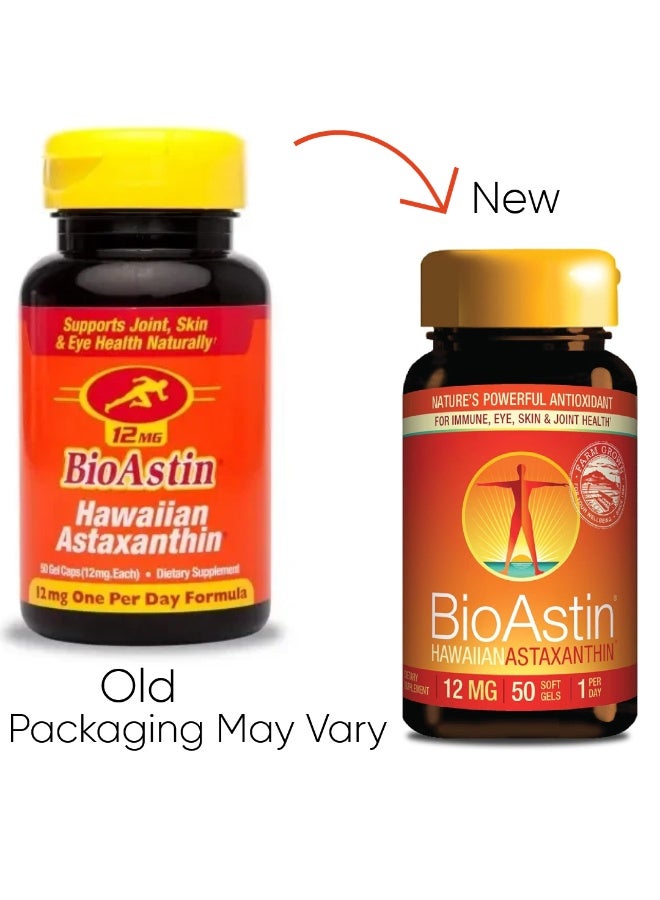 Nutrex Hawaii BioAstin, Hawaiian Astaxanthin, 12 mg - 50 Softgels Packaging May Vary  - Image 1