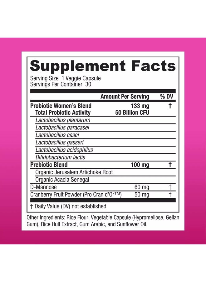 Physician's CHOICE Women's Probiotic 30 Veggie Capsules  - Image 2