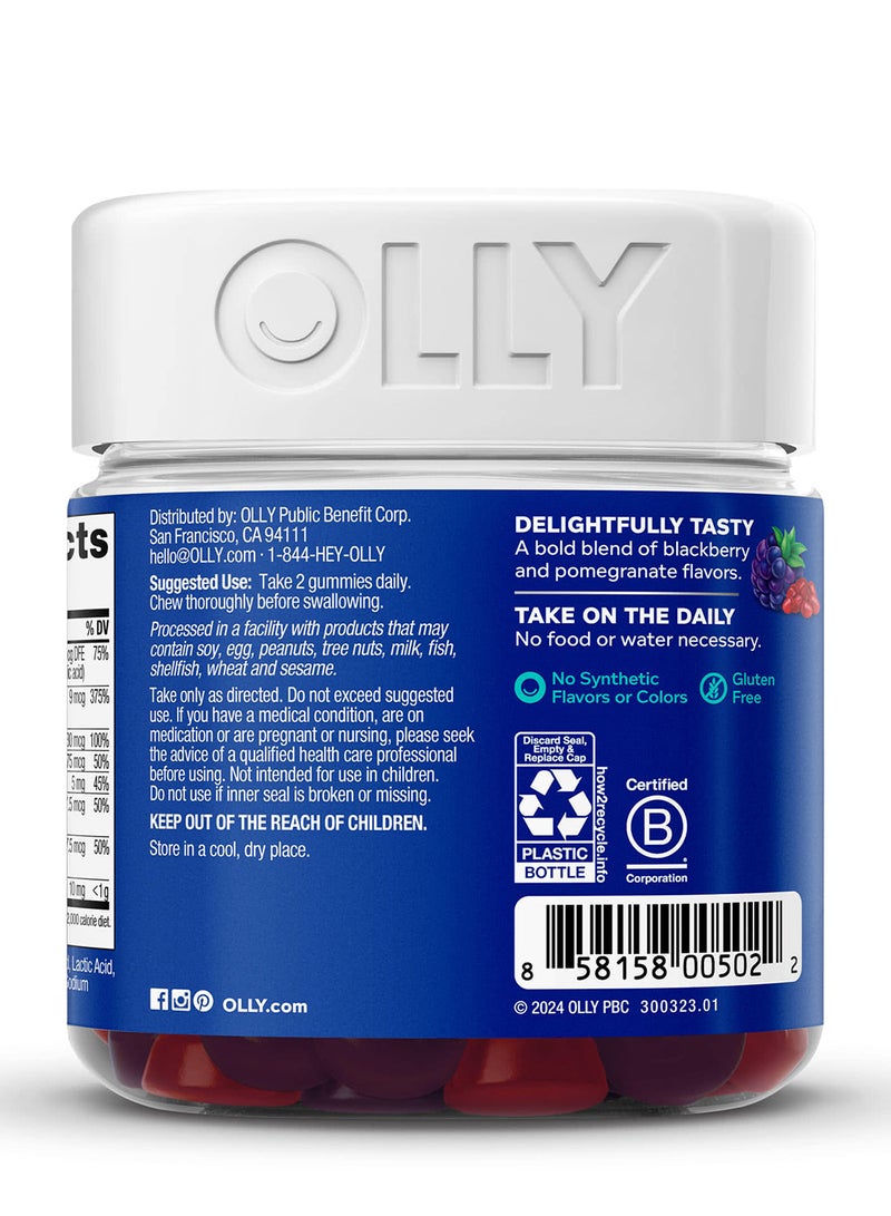 OLLY Men's Multi, Blackberry Blitz, 90 Gummies - Image 3