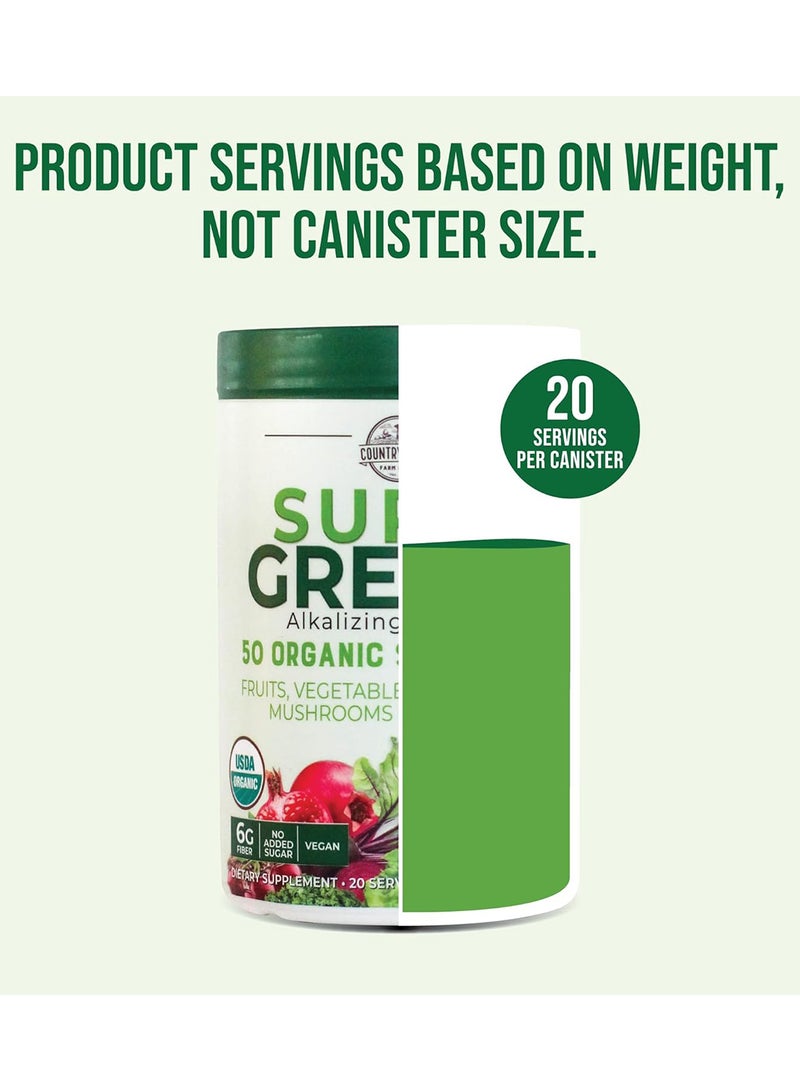 Super Greens, 50 Organic Super Foods, Unflavored, 10.6 oz - pnsku/N32470214A/45/_/1730709917/c1e4e3aa-100a-416b-9197-c53b286739da