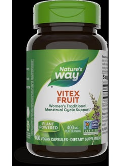 Nature's Way Vitex Fruit 400mg - 100 Vegan Capsules Packaging May Vary  - Image 3